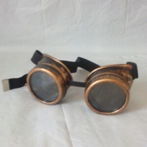 Steampunk Resin Bronze Adjustable Goggles Never Worn No Scratches